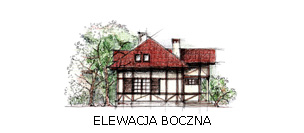 Projekty domw jednorodzinnych: Projekt domu dwurodzinnego na Mazurach. Elewacja boczna